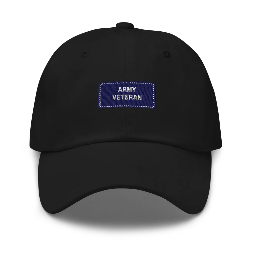 Army Low Profile Patch Cap — Black