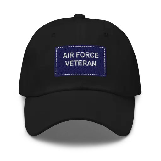 Air Force Veteran Patch Cap — Black