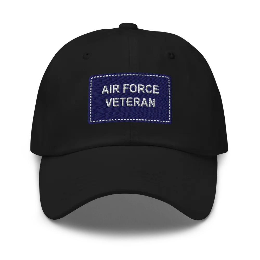 Air Force Veteran Patch Cap — Black