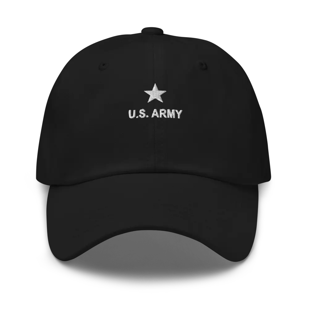 Army Star Tonal Cap — Black