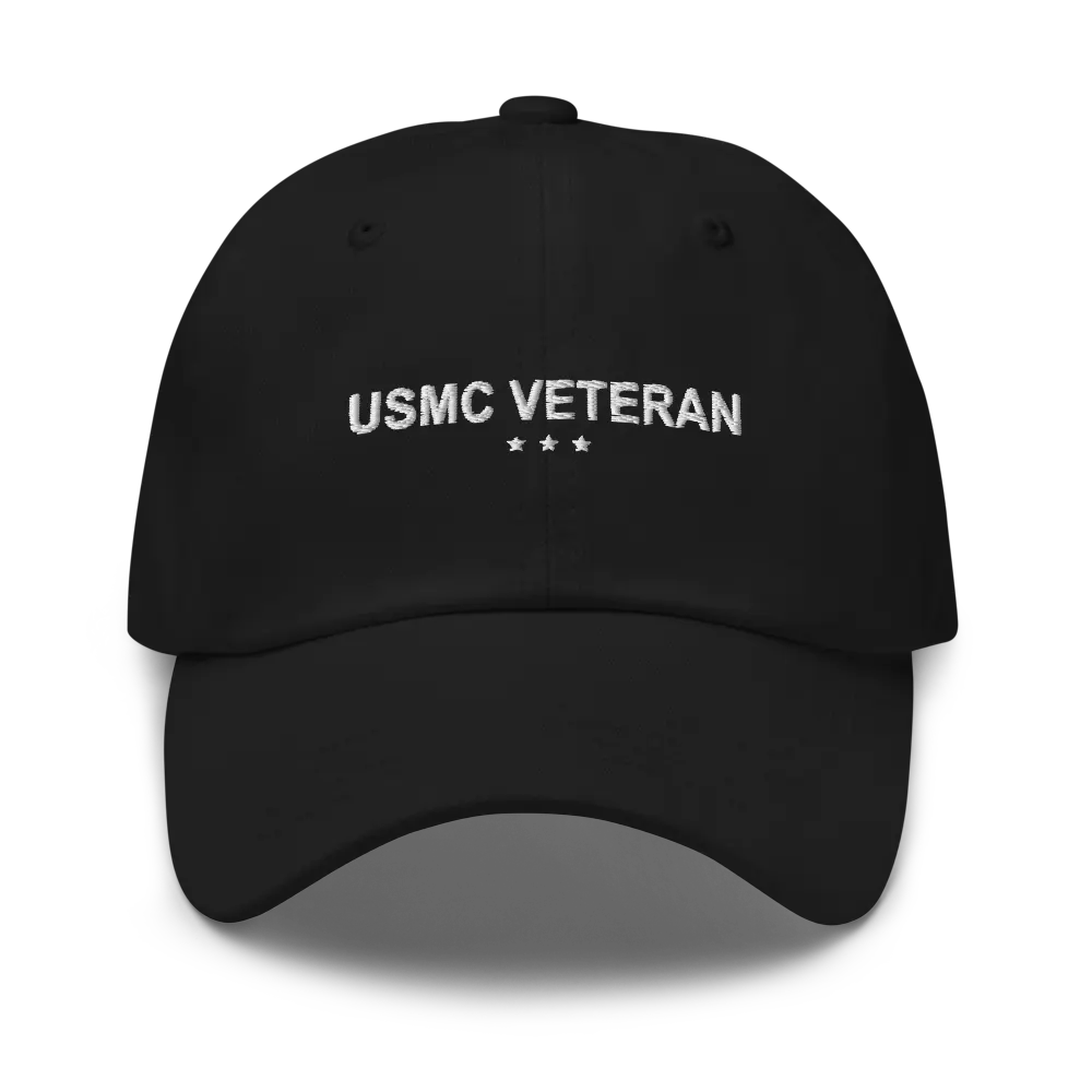 Marines Veteran Classic Cap — Black