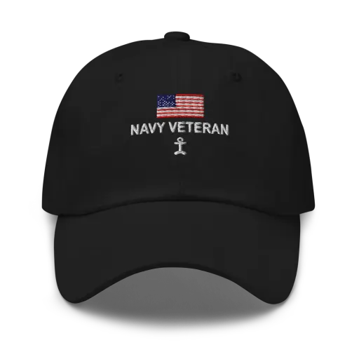 Navy Flag + Branch Cap — Black